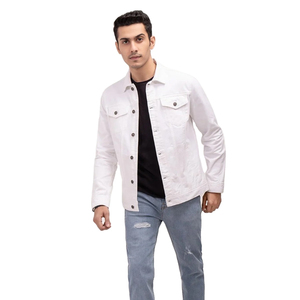 Nouveautés 2025 - Veste en jean pour homme avec boutons et poches avant, 100% coton, veste en jean streetwear pour homme - Product Image 3