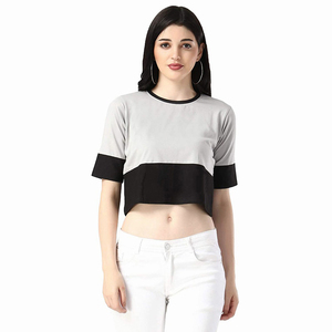 Perfect Style Women Casual Anti Wrinkle Premium Quality Reasonable Price Short Sleeves with Front Logo - Product Image 1