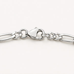 Pulsera de Plata de Ley 925 con Eslabones Figaro y Acabado Pulido, Regalo Unisex para Pedidos Personalizados al por Mayor - Product Image 3