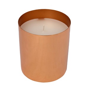 Sleek design Hammered gold plated aluminum candle jar with lid luxury scented candle single wick soy wax candle <b>offer</b> customize - Product Image 3