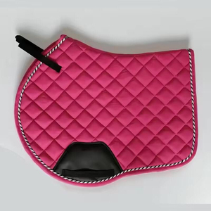 Vente en gros de tapis de selle de luxe en satin et coton, de qualité supérieure, OEM ODM, en mousse, pour dressage et saut d'obstacles, personnalisable, faible MOQ, confort optimal pour l'équitation - Product Image 1