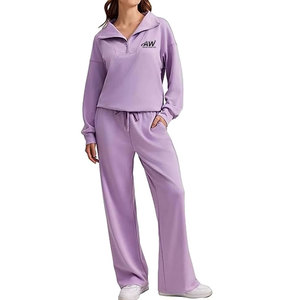 Conjuntos deportivos acampanados de moda para mujer, de corte relajado, ideales para ropa informal y un estilo urbano moderno. - Product Image 1