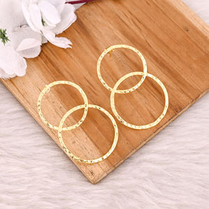 Boucles d'oreilles pendantes vintage en laiton faites à la main pour femmes, bijoux bohèmes uniques, idées cadeaux, boucles d'oreilles clous en laiton de haute qualité, commande en gros - Product Image 3