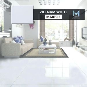 หินอ่อนธรรมชาติสีขาวอินเดียสมัยใหม่ ขัดเงา กันน้ำ สำหรับปูพื้นบันได ห้องน้ำ ห้องครัว โรงพยาบาล บ้านพักอาศัย ใช้ภายในอาคาร - Product Image 2