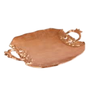 Wholesale Textured Antique Gold Aluminum Tray Oval Serving Dish With Decorative Handles For Snacks Dry Fruit & Luxury Home Decor - Product Image 4