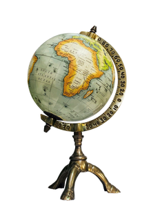 Globe terrestre vintage en laiton fait main de qualité supérieure avec support trépied en métal, globe décoratif éducatif durable pour la décoration de la maison, du bureau ou de la bibliothèque - Product Image 1