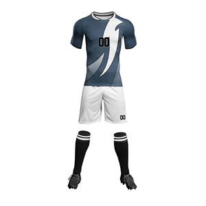 Maillot de football respirant à manches courtes imprimé numériquement de haute qualité, ensemble uniforme, découpe automatisée, économique et de haute technologie - Product Image 1