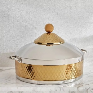 Casserole et plat de service de luxe de qualité supérieure avec couvercle et bouton en acier et bois, offre exceptionnelle à prix avantageux - Product Image 3