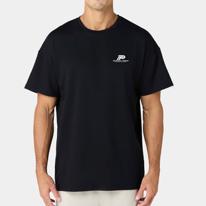 เสื้อยืดโอเวอร์ไซส์ผู้ชายคุณภาพสูง ผ้าฟลีซซักแล้ว 100% ผ้าฝ้าย น้ำหนักเบา ทนทาน แห้งเร็ว เป็นมิตรกับสิ่งแวดล้อม ระบายอากาศได้ดี สวมใส่สบาย - Product Image 3