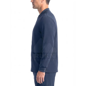 Blouse d'uniforme infirmier tricotée de haute qualité, veste de maintien au chaud à fermeture éclair intégrale pour personnel hospitalier et clinique - Product Image 3