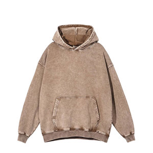 เสื้อฮู้ดล้างกรดสำหรับผู้ชายผ้านุ่มใส่สบายไม่เหมือนใครมีสไตล์เหมาะสำหรับสวมใส่สบายและแฟชั่นแนวสตรีท - Product Image 1