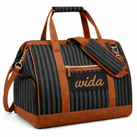Sac de voyage extérieur personnalisé dernier cri, 40L, imperméable, fermeture éclair, écologique, unisexe, polyester, garniture en cuir PU, fabricant OEM ODM