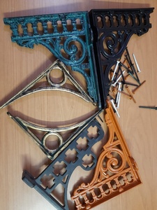 Support mural pour étagères en fonte, 1 pièce, robuste, industriel et rustique, flottant en métal - Product Image 4