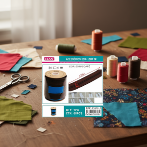 Cerniera Ilan 3Cm X 20M N°5 Colore Caffè per Cucito e Artigianato - Product Image 2