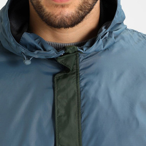 Unisex Anrok Vintage Windbreaker Jacket Hot Sale Quater Zipper Hoodie Lightweight Waterproof Colour <b>Block</b> Breathable Windproof - Product Image 3