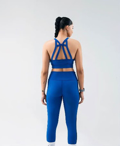 High <b>Support</b> Lightweight Seamless Solid Sports Bra with Removable Padding Quick Dry Workout <b>Crop</b> <b>Top</b> for Yoga Gym Fitness - Product Image 3