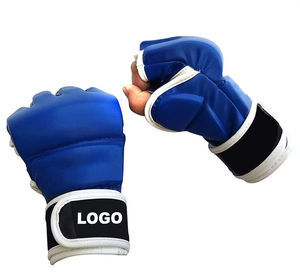 ถุงมือ MMA หนังแท้แบบมืออาชีพ ปรับแต่งได้ ปิดด้วยแถบตีนตุ๊กแก ระบายความชื้น ป้องกันรังสียูวี เหมาะสำหรับทุกระดับทักษะ รับผลิตแบบ OEM - Product Image 5