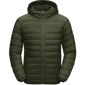 Chaqueta de Invierno Personalizada para Hombre, Chaqueta Acolchada Impermeable y Cortavientos con Cierre y Cuello Alto, Ropa de Abrigo de Moda al por Mayor OEM - Product Image 1