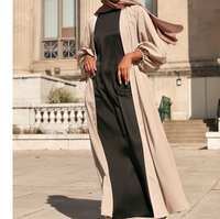 Robe ethnique musulmane ornée de strass, Abaya à manches chauve-souris longues, Kaftan traditionnel koweïtien, Burqa arabe de Dubaï, en polyester respirant