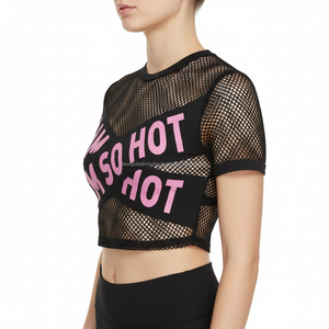 Women Mesh Jersey <b>Top</b> Oversized Cropped Sublimation Quick Dry Custom OEM Wholesale - Product Image 5