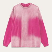 Sudadera Casual de Algodón y Fibra de Bambú para Mujer, Lavada con Ácido, con Apliques Frontales, Diseño Personalizable, Gran Venta