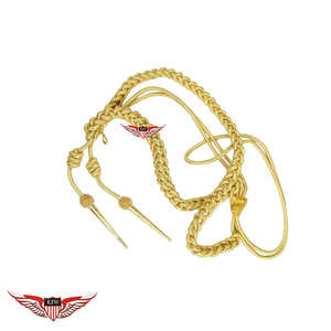 Silver <b>Braided</b> Parade Aiguillette Shoulder Aiguillette Maroon Gold Wire <b>Cord</b> Aiguillette - Product Image 5