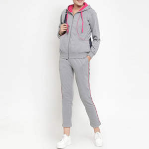 Conjunto Deportivo de Invierno para Mujer, Talla Grande, Color Sólido, 100% Algodón, Sudadera con Capucha y Pantalones Jogger de Dos Piezas - Product Image 4