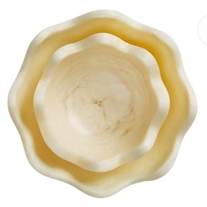 Large Wavy Resin Luxury European Fruit Bowl Serving Personalized <b>Dinnerware</b> for Weddings Best Decorative Fruits Packaged Cartons - Product Image 1