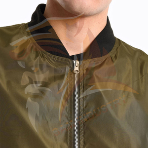 Veste bomber d'hiver légère sur mesure de haute qualité, grande taille, avec fermeture éclair, fabricant OEM, veste d'hiver pour homme de haute qualité - Product Image 4