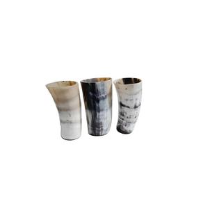 Custom Logo Reusable Waterproof Organic Material Horn Glass Set Polished Natural Animal African Style Beer Wine Wedding Gift - Product Image 2