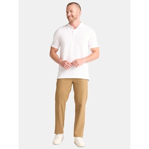 Polo en piqué de coton blanc pour homme, manches courtes, coupe classique, couleur unie, vêtements décontractés pour homme - Product Image 3