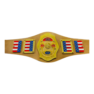 เข็มขัดแชมป์มวยปล้ำ NWA - เข็มขัดกีฬาแบบปรับแต่งได้พร้อมลายธงชาติอเมริกา - ของสะสมระดับพรีเมียมสำหรับแฟนมวยปล้ำ - Product Image 1