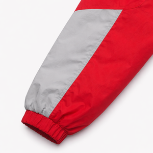 Top Embroidered Half-<b>Zip</b> Pullover Jacket Winter Baggy Style Football Windbreaker Jacket with Appliques OEM Service for USA Teams - Product Image 5