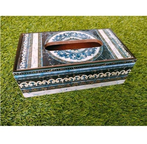 Mesa de Cocina Rectangular Multifuncional de MDF Estampado con Efecto Mármol de ILAHI, Hecha a Mano, con Soporte de Almacenamiento No Plegable - Product Image 5