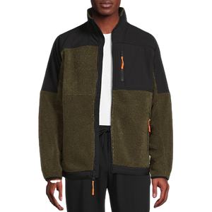 Veste de mode pour hommes pour l'automne et l'hiver Long col montant polaire mince toile enduite décontracté vêtements de plein air - Product Image 1