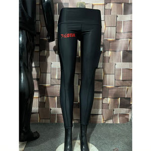 Anti Rolling High Waist Yoga Fitness Leggings Factory Sale Gym Sports Solid Customized Color Compression Pants for Women - Product Image 2