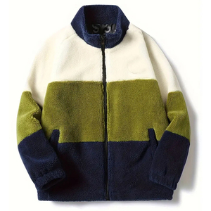 Veste en polaire sherpa personnalisée pour homme, coupe-vent, respirante, séchage rapide, écologique, col montant, logo frontal, confortable, pour l'hiver et les activités de plein air - Product Image 5
