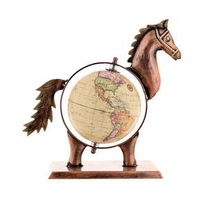 Escultura Decorativa de Metal Vintage con Forma de Caballo y Globo Terráqueo para Mesa, Decoración para el Hogar, Oficina, Dormitorio y Sala de Estar - Product Image 2