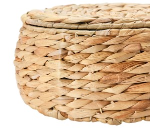 Eco Friendly Water Hyacinth Round Storage <b>Basket</b> with Removable Lid for Pantry Kitchen Dining <b>Table</b> and Home Decor from Vietnam - Product Image 6