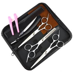 Ensemble de ciseaux de coiffure professionnels MORJE en acier inoxydable 440C pour droitiers, manche long, usage en salon, peignes inclus - Product Image 2