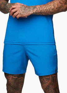 Men's Summer Street Style Cotton Tank <b>Top</b> and Shorts Set Blue Tie Dye Letter Print Crew Neck Breathable Knitted Sportwear - Product Image 5