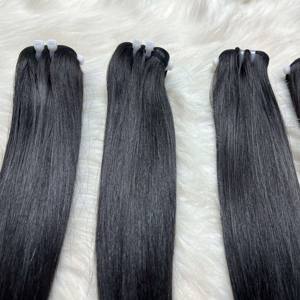 ผมตรงเนื้อนุ่มสีดำ100% เส้นผมมนุษย์ที่ยังไม่ผ่านกระบวนการทำหนังกำพร้า - Product Image 1