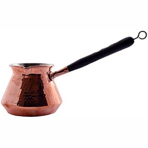 Cafetera Turca de Cobre Martillado Personalizable al por Mayor con Asa Negra, Herramienta Tradicional para Café y Té - Product Image 1