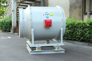 Ventilateur axial à entraînement direct APL-7-9D avec base pour l'extraction de fumée de sous-sol, support OBM, électrique avec cordon, acier SS400 - Product Image 3