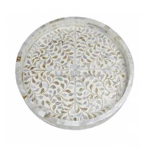 Bandeja de Servicio de Madera y Resina con Incrustaciones de Hueso CRAFT ASCENT para Hoteles y Restaurantes con la Mejor Calidad - Product Image 1