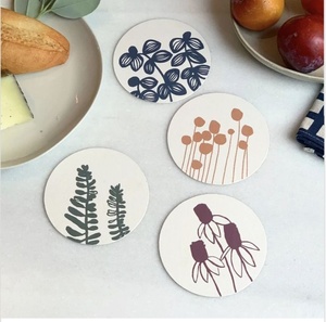 Handmade Paper Coasters Eco Friendly Drink Mats Recycled Paper Absorbent Round <b>Table</b> <b>Protectors</b> Modern Decorative Set in 2026 - Product Image 1