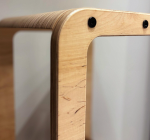 Taburete de bar de madera minimalista nórdico de venta al por mayor, directo de fábrica, silla de mostrador de contrachapado curvado de madera de abedul, taburete alto de madera. - Product Image 6