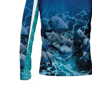 Camiseta de Pesca de Manga Larga para Hombre, Logotipo Personalizado, Impresión por Sublimación, Spandex/Poliéster, UPF 50+, Secado Rápido, Transpirable - Product Image 3