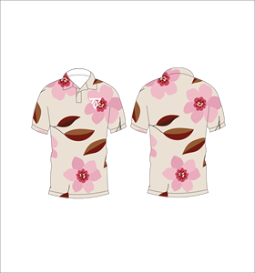 Chemise pour homme à manches courtes, imprimé floral hawaïen rose personnalisé, décontractée, respirante, légère, en polyester, à un seul bouton - Product Image 6