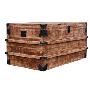 กล่องเก็บของไม้สไตล์โมเดิร์น ใช้เป็นโต๊ะกาแฟและตะกร้าผ้า กล่องตกแต่งสำหรับจัดเก็บในห้องนั่งเล่น - Product Image 4